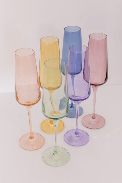 Estelle Colored Champagne Flute - Set of 6 {Midnight Blue}