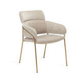 Henrique Plush Latte Dining Chair