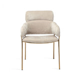 Henrique Plush Latte Dining Chair