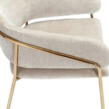 Henrique Plush Latte Dining Chair