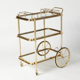 Clementin Bar Cart and Tea Trolley Brass