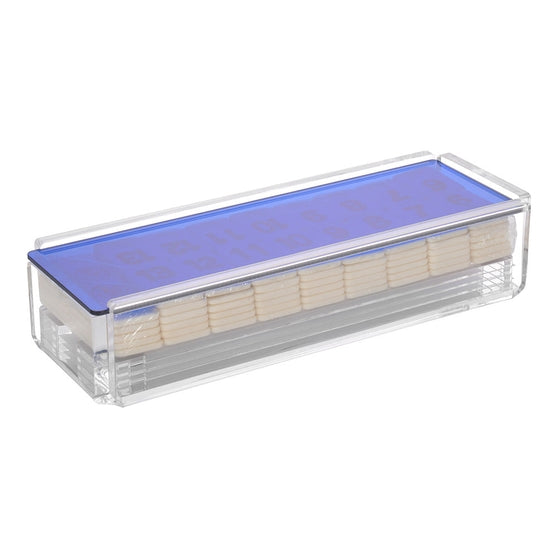 Lucite Rummy Game Blue Lid