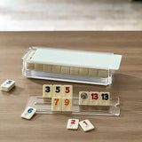 Lucite Rummy Game White, Pink, Blue, or Black Lid