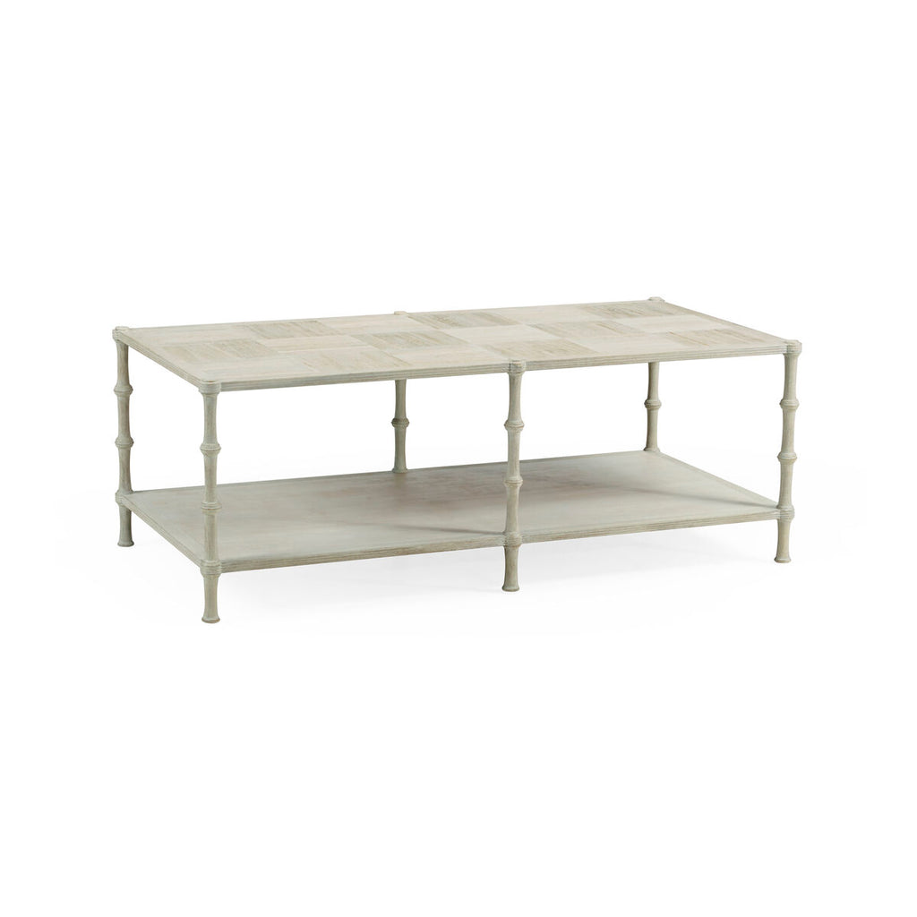 Two Tiered Washed Acacia Coffee Table