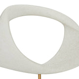 Contemporary White Polystone Sculpture