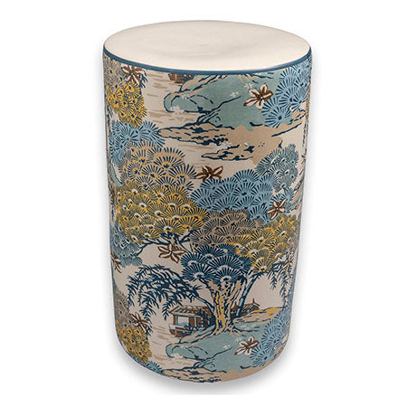 Sea of Trees Schalamandre Pattern Garden Stool