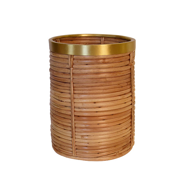 RATTAN WASTEBASKET