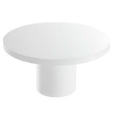 White Lacquer Round 60" Dining Table