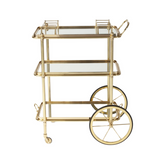 Clementin Bar Cart and Tea Trolley Brass