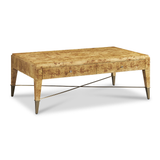 Dexel Rectangle Burl wood Coffee Table with Drawers