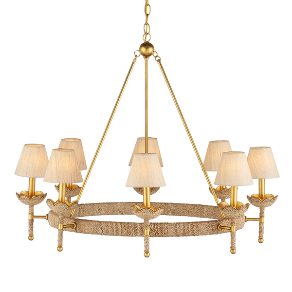 French Abaca Rope Chandelier Designed by Maison Maison