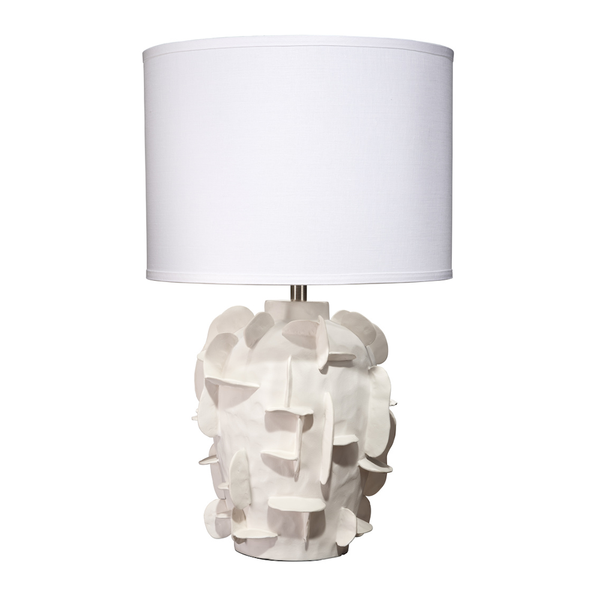 Geometric White Ceramic Table Lamp