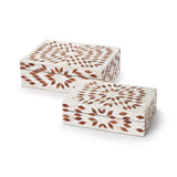 Natural Bone and Wood Patterned  Boxes