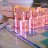 Ombre Lucite Chess & Checkers Sherbert