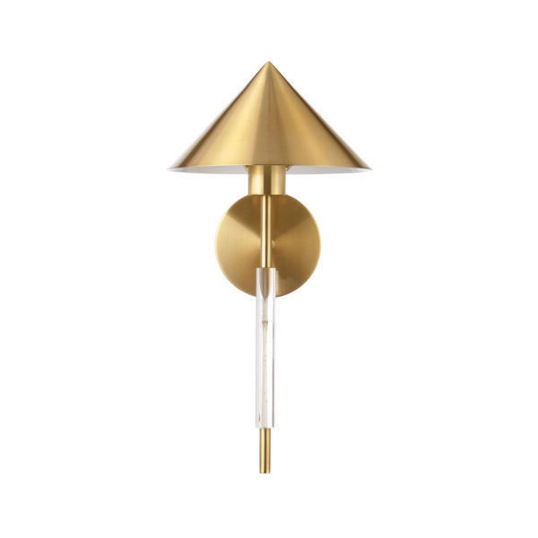 Acrylic and Brass Triangle Shade Sconce