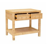 Tira Natural Rattan Nightstand/Side Table