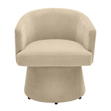 Krista Chenille Rolling Desk Chair Pink, Green, Taupe