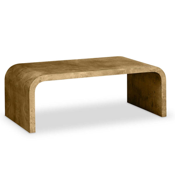 Burlwood Waterfall Coffee Table