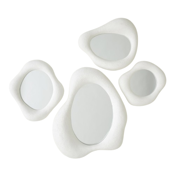 White Plaster Mirror Collection