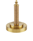 Brass and Jute Wrapped Console Lamp