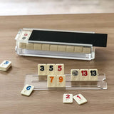 Lucite Rummy Game White, Pink, Blue, or Black Lid