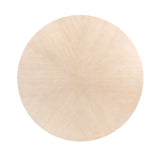 Clear Lacquered Bleached Cerused Oak Dining Table 60" Round