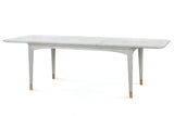 Bingham Bleached Cerused Oak Or Soft Gray Rectangle Extension Dining Table