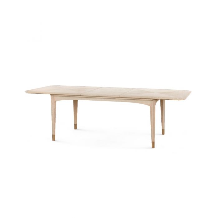 Bingham Bleached Cerused Oak Or Soft Gray Rectangle Extension Dining Table