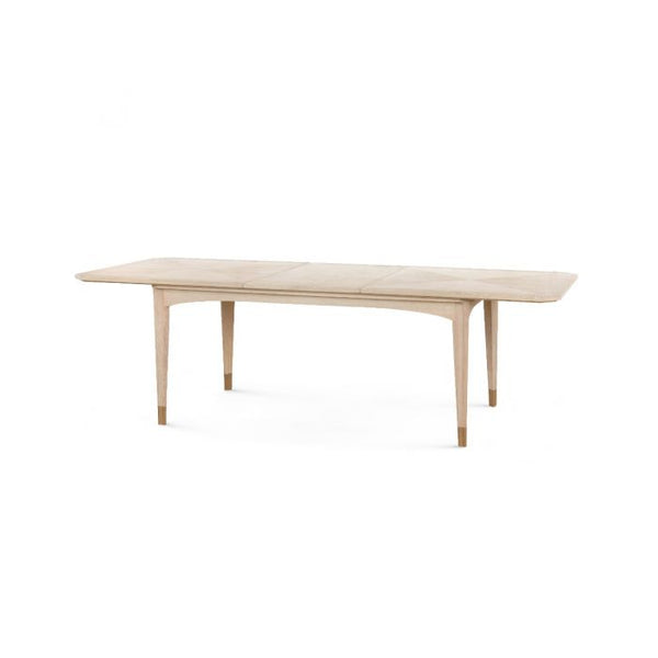 Bingham Bleached Cerused Oak Or Soft Gray Rectangle Extension Dining Table