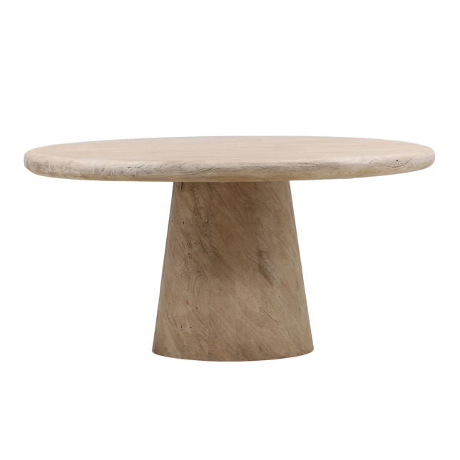 Natural Wood Round Dining Table