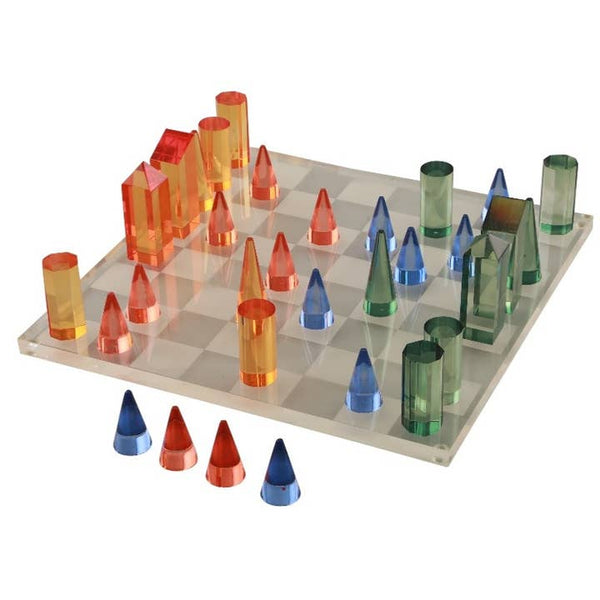 Multi Color Acrylic Chess Set