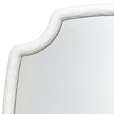 White Resin Quatrefoil Shape Mirror
