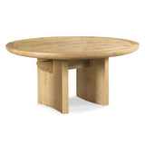 Japanese Torii Gate Modern Round Oak Dining Table