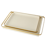 Milk Leather Serving Tray