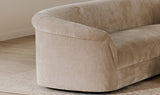 Collette Silhouette Velvet Beige Sofa