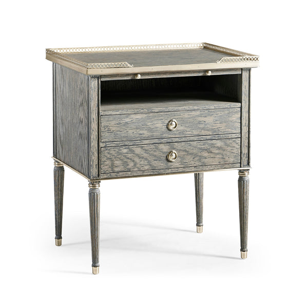 Blue Oak Traditional Style Nightstand Side Table