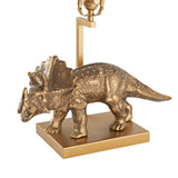 Dinosaur Lamp with Shade Antique Brass-Triceratops