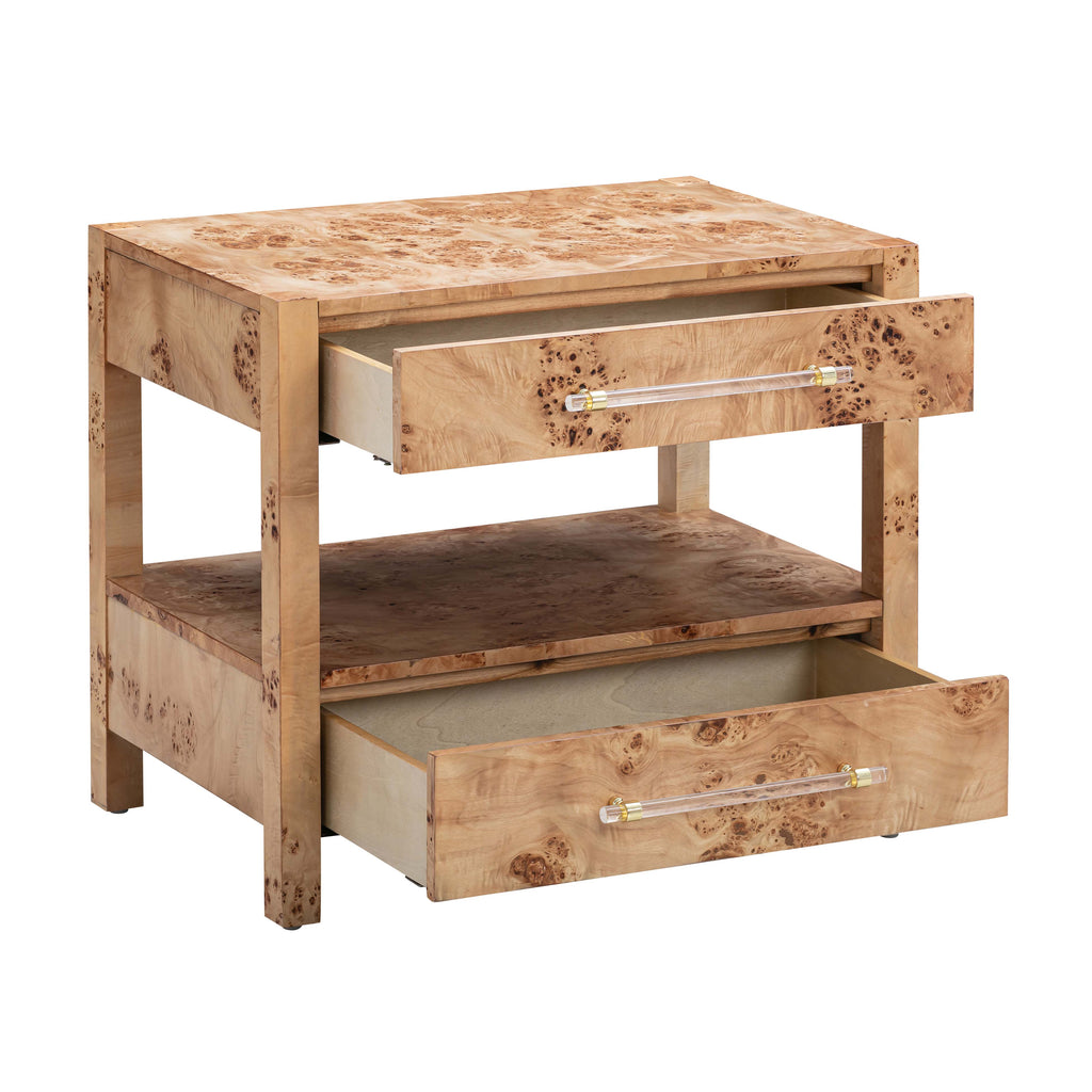 Natural Burl Nightstand – MAKENZIE BAILEY