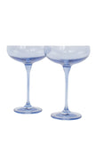 ESTELLE COLORED CHAMPAGNE COUPE STEMWARE - SET OF 6 {COBALT BLUE}