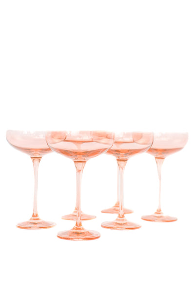 Estelle Colored Champagne Coupe Stemware - Set of 2 {Gray Smoke}