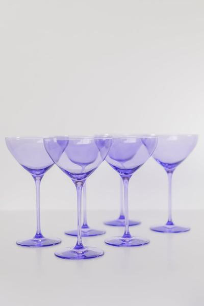 ESTELLE COLORED MARTINI GLASS - SET OF 6 {LAVENDER}