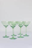 ESTELLE COLORED MARTINI GLASS - SET OF 6 {MINT GREEN}