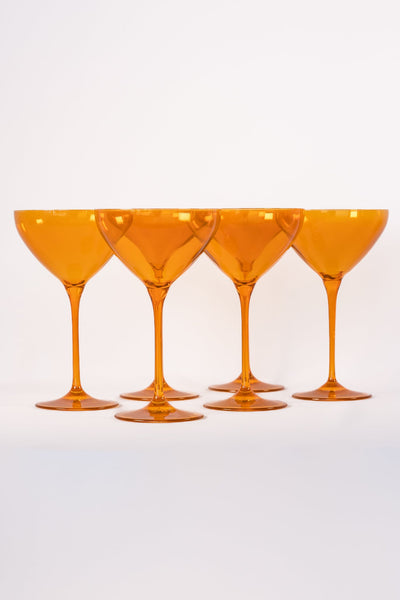 ESTELLE COLORED MARTINI GLASS - SET OF 6 {BUTTERSCOTCH}