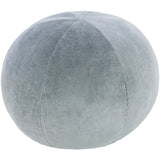 Gray Round Velvet Pillow